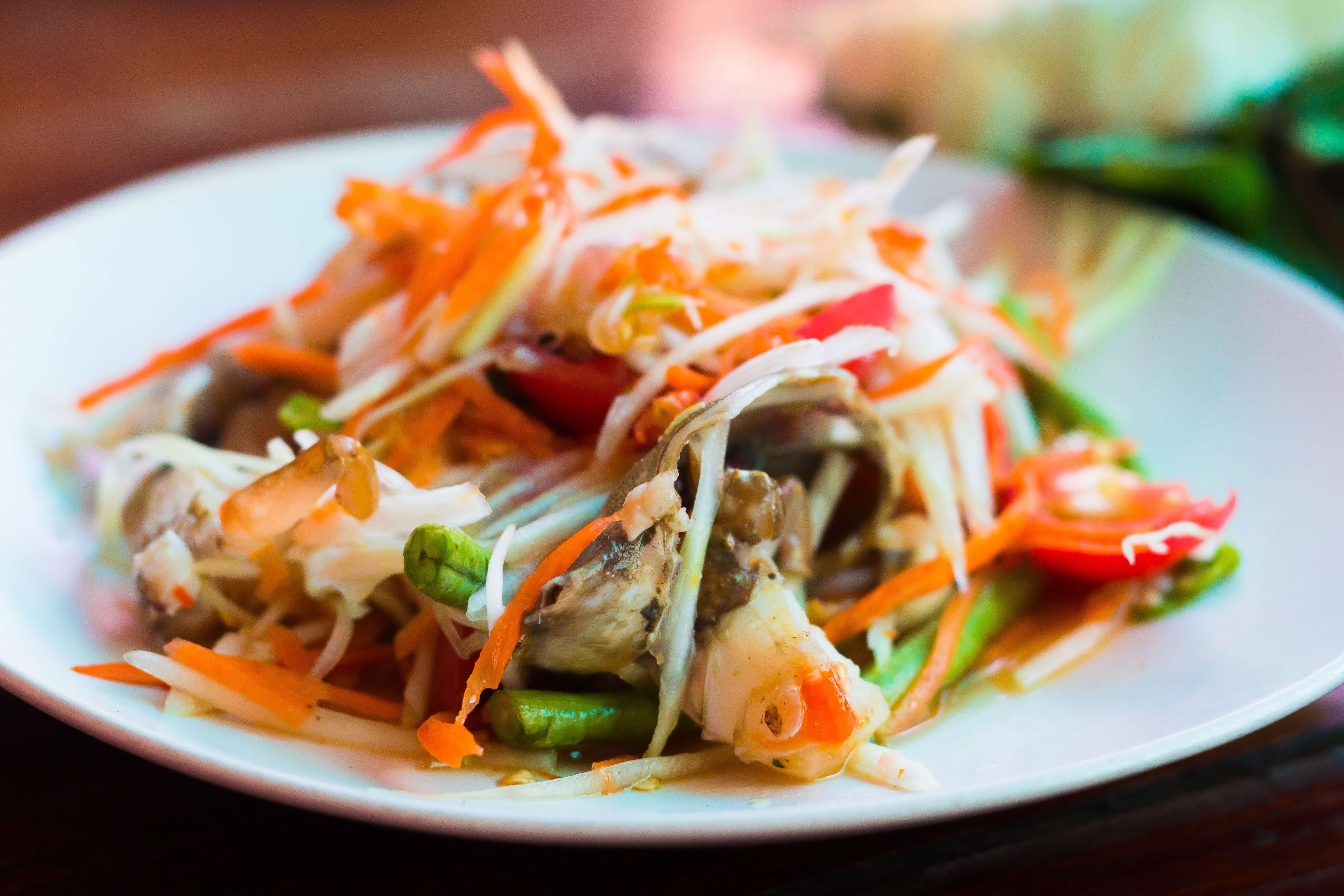 Som tum papaya salad at Bua Thai